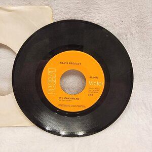 Vintage Elvis - Edge of Reality and If I can Dream 45 rpm record